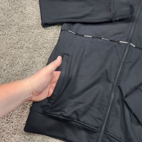 Under Armour Jacket Mens Small Project Rock Track Black Bull Gym Active Full Zip - Picture 3 of 15